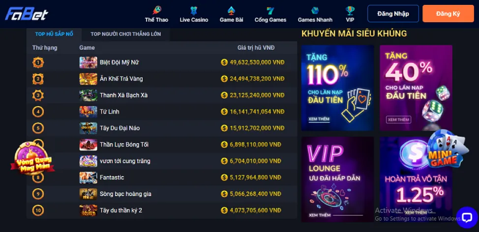 Các chương trình khuyến mãi hấp dẫn tại kv999 app